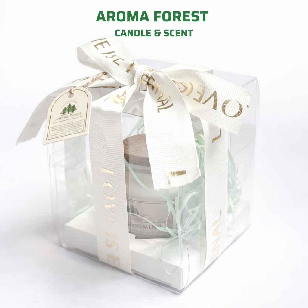Set Quà Tặng Nến Thơm Cao Cấp Aroma Forest-Nhiều Mùi 90g – hộp mica